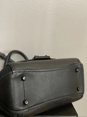 Coach Drifter 38388 Black Mixed-Leather Top Handle Satchel with Strap thumbnail 7
