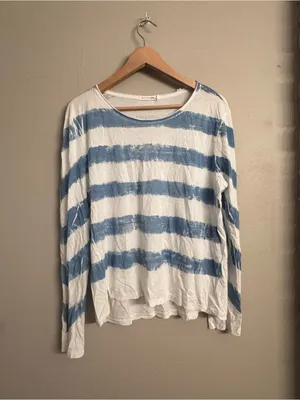 RAG & BONE Washed Stripe Long Sleeve Tee thumbnail 2