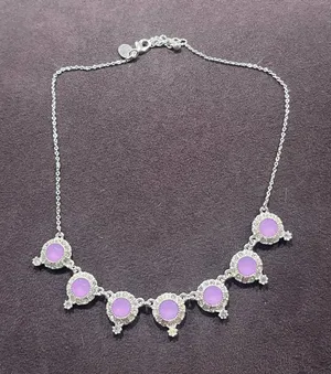 Vintage Lia Sophia Crystal Statement Necklace thumbnail 1