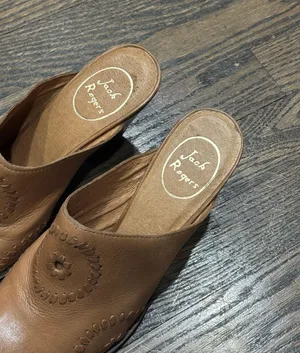 Jack Rogers Tan Leather Marley Western boho Style Mule thumbnail 3