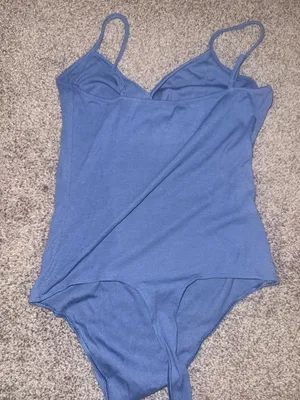 American Eagle Outfitters Navy Blue Ribbed Bodysuit thumbnail 3