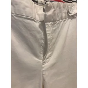 Banana Republic Martin Fit White Wide Leg Chino Pants Womens 14 Nautical Minimal thumbnail 4