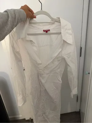 STAUD Clea Dress in White thumbnail 4