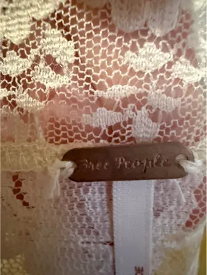 Free People Ivory Lace Crop Camisole Top S thumbnail 3