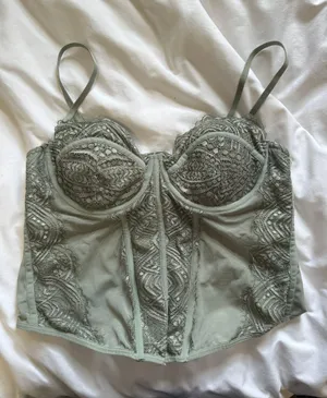 Garage Green Corset Top thumbnail 1