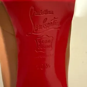 Christian Louboutin Insectika 100 Seta Caramel Tan High Heels 40.5 thumbnail 8