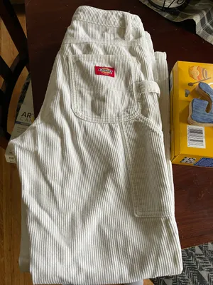 Dickies White Corduroy Cargos thumbnail 4