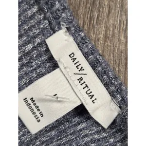 Daily Ritual Ribbed Sleeveless Maxi Dress Blue/Gray SUPER SOFT Size Large thumbnail 4