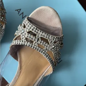 Antonio Melani Macall Chalk Jeweled Ankle-Strap Dress Heel #9 thumbnail 2