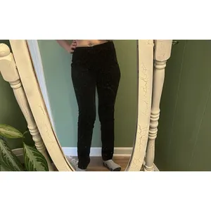 Tibi Pants Womens Size 4 Black Velvet Stretch Skinny Mid Rise Holiday thumbnail 8