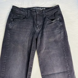 American Eagle Washed Black Mid Rise Skinny Jeans thumbnail 3