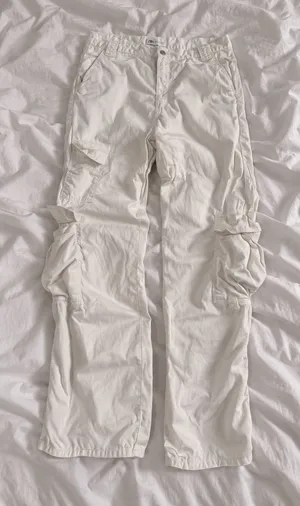 Zara White Cargo Pants Size 4 thumbnail 1
