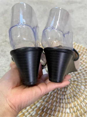 Ann Taylor Factory Women’s Slip-On Leather Raffia Wedge Sandals in Black Cream 8 thumbnail 8