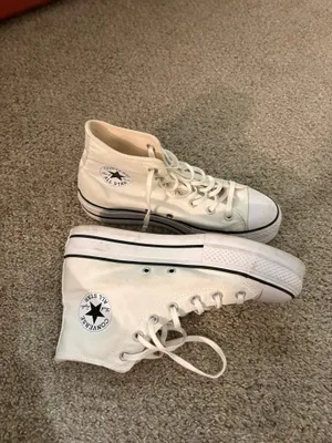 White Platform Converse High-Top thumbnail 4