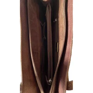 Ashneil Shimmer Brown Pebbled Leather Satchel Bag Silver Hardware Suede Lining‎ thumbnail 5