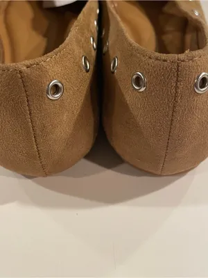 Time & Tru Corset Ballet Flats Faux Suede Sand Slip on Women 10 Cushioned Office thumbnail 8