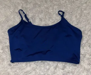 Victoria’s Secret PINK Active royal blue criss cross back sports bra large thumbnail 1