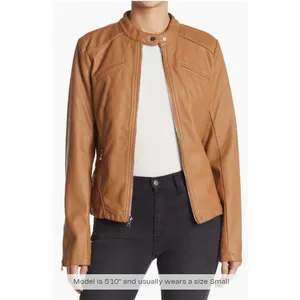 Guess Faux Leather Racer Jacket Size XS‎ thumbnail 3