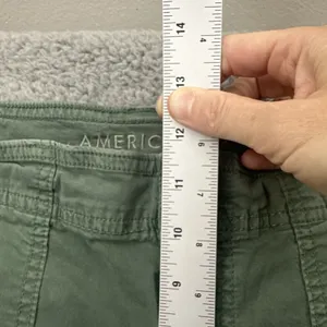 American Eagle Stovepipe Utility Pants Green Gorpcore Wide Leg Women's 16 x 30 thumbnail 9