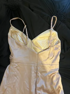 Revelry Rava Satin Champagne Dress Size 4 Petite thumbnail 8