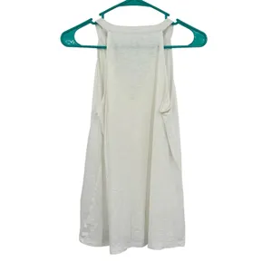 Lilly Pulitzer‎ size Small 100% pima cotton white tank top shirt blouse v neck thumbnail 2