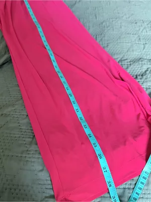 NWT Dear Scarlett Red Wide Leg Pants Size M Wrinkle Free Elastic Waist Palazzo thumbnail 6
