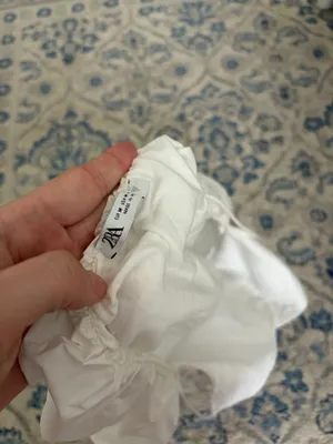 ZARA White Bubble Tank Top thumbnail 4