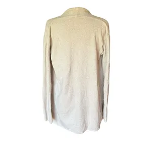 Barefoot Dreams Cozy Chic Lite Knit Beige Cardigan Sweater Waterfall Open Front thumbnail 2