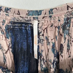 Free People Top Womens M Secret Love Pleated Trapeze Slip Dress Navy Floral Boho thumbnail 6