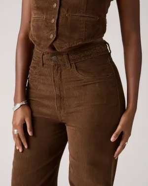 Levi's SET Ribcage Wide Leg Braided Women's Set- Brown thumbnail 5
