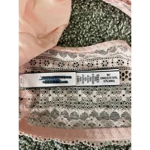 Victoria’s Secret Lace Racerback Bralette Blush Pink Wireless Bra M thumbnail 3