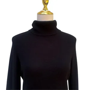 Charter Club Turtleneck Sweater S Black 100% Cashmere Luxury Knit Minimalist thumbnail 2