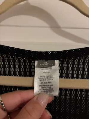 Black Mesh Tunic Swim Cover Up thumbnail 2