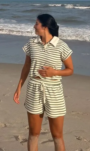 Boutique Striped Shorts Set thumbnail 1