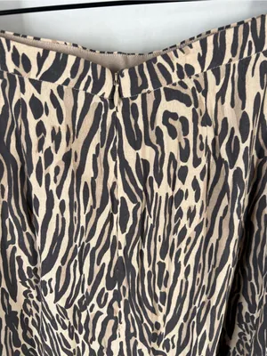 Aritzia Wilfred Cherie Midi Skirt Brown Black Animal Print Size 0 thumbnail 7