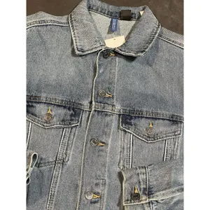 Marvel Jean Jacket Men XS‎ Blue Trucker Comic Big Spell Out D-335 thumbnail 2