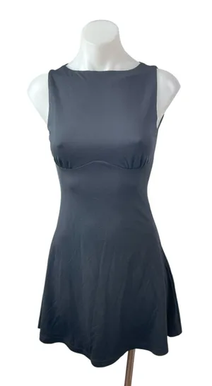 OGL Gray Sleeveless Boat Neck Bustier A Line Fit & Flare Mini Dress Size XS thumbnail 1