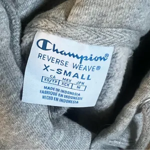 Champion gray pullover cropped hooded sweatshirt thumbnail 3
