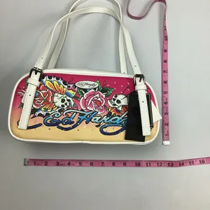 Ed Hardy Satchel Bag Butterfly & Skull White Backround NEW! Retail $80 thumbnail 10