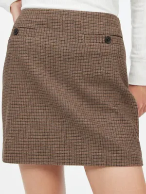 NWT Madewell Wool-Blend Mini‎ Skirt in Check Parton Check Sz 4 thumbnail 1