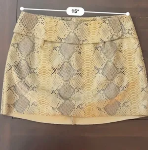 Akira Faux Leather Snake Skin Short Skirt thumbnail 4