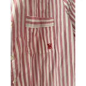 Victoria’s Secret Pink White Stripe Pajama Top Shirt Women’s S Short Cotton thumbnail 4