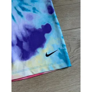 EUC Nike One Women's Mid-Rise 7" Tie-Dye Bike Shorts Multicolor training size S thumbnail 3