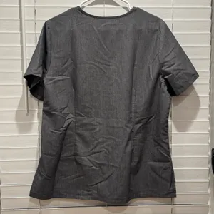 Lot of 2 FIGS Technical‎ Scrub Top Charcoal Gray V-Neck Short Sleeve Size L thumbnail 8