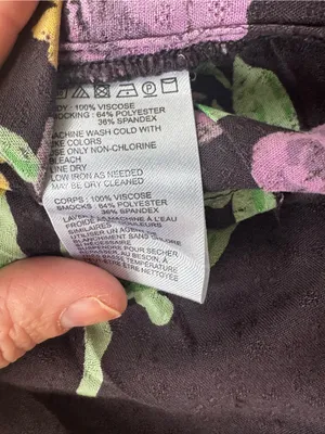 Urban Outfitters Leandra Smocked Mini Dress Black Purple Floral Long Sleeve Sz M thumbnail 6