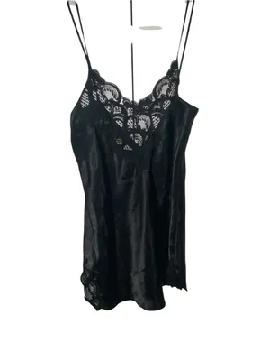 Vintage Victoria's Secret Gold label satin slip chemise lace mini nightgown thumbnail 6