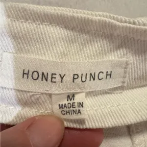 Honey Punch Denim White Lace-Up Skirt thumbnail 6