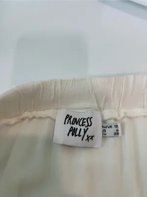 Princess Polly Tiered White Mini Skirt — Size US 6 thumbnail 2