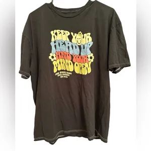 45A. PacSun PS / LA Keep Your Head Up Oversized Black Graphic T-Shirt thumbnail 6