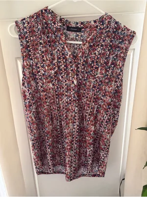 Cocomo Blue Orange Blouse Size M Size M thumbnail 1